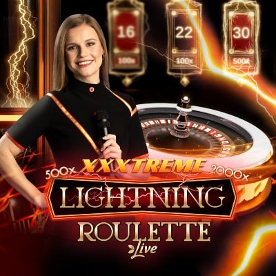 XXXtreme Lightning Roulette, live roulette van Evolution